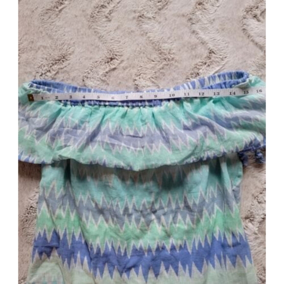 Sail To Sable 100% Cotton Off Shoulder Fringe Tassel Accent Blouse Size XXS - Picture 10 of 12
